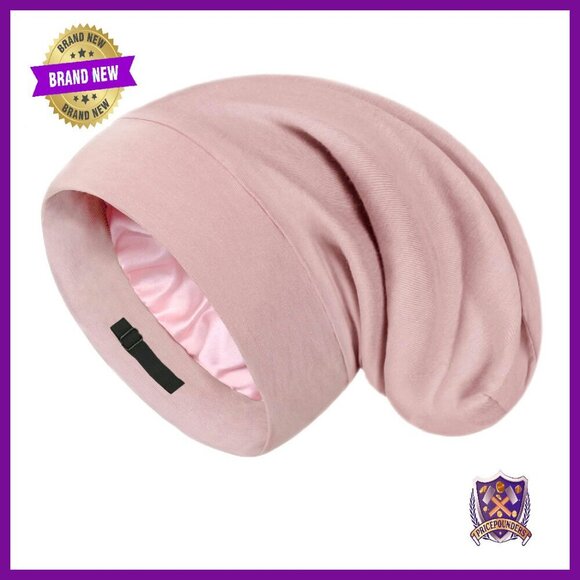 Extra Large Silk Sleeping Bonnet for Long Hair, Adjustable Mulberry Silk Cap main image 7
